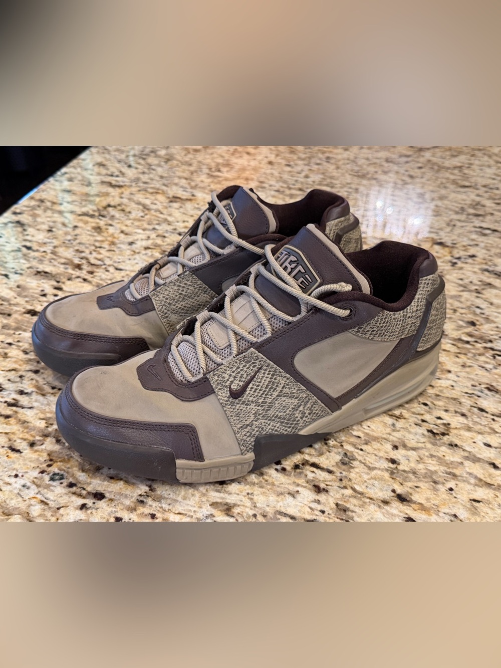 2008 Nike Air Force Formidable Low Snakeskin Rare Men's Brown Sneakers Size 13
